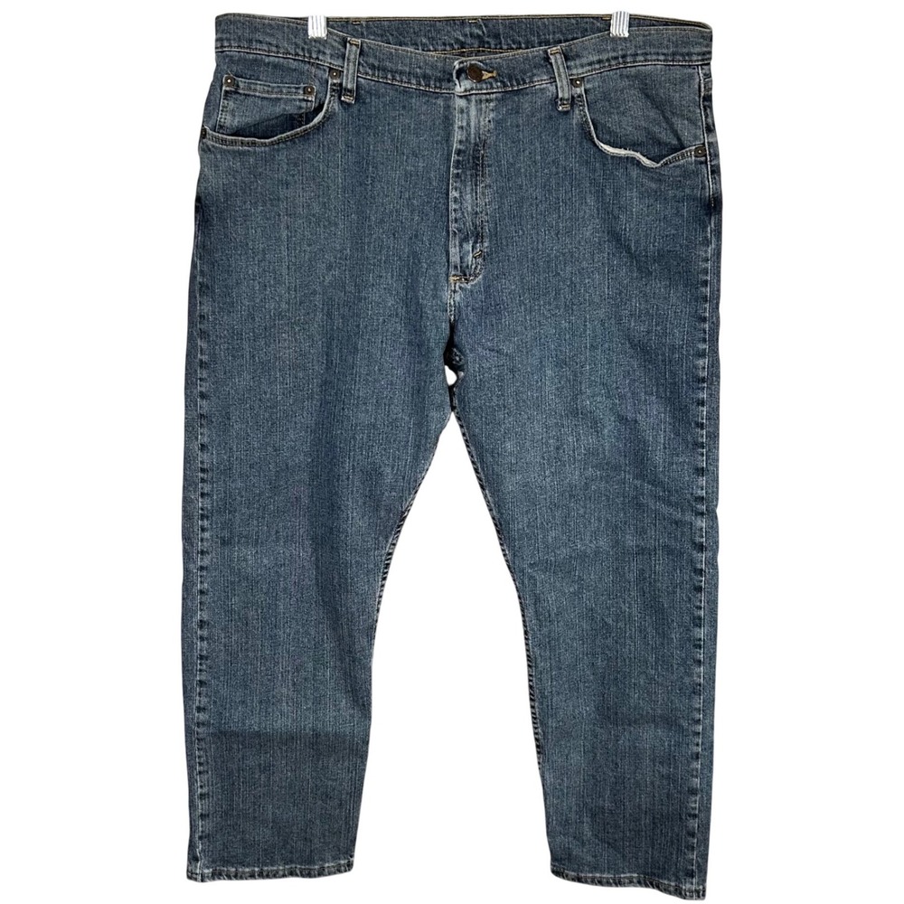 Wrangler Reserve Mens Regular Fit Jeans Medium Wash Blue 38x30